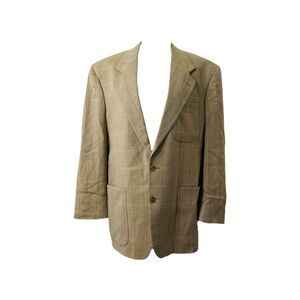 Men's XL Blazer Jacket Pincus Brothers Maxwell Brown Wool Vintage 2 Button